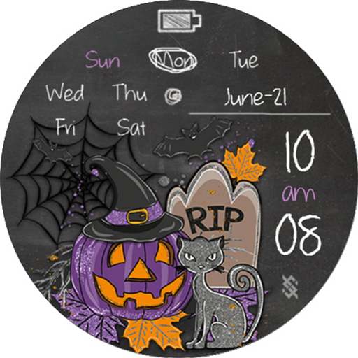 BFF12- Halloween Cat & Pumpkin logo