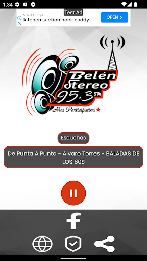 Android application BELEN STEREO 95.3 FM screenshort