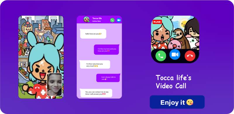 Call from toca life's 📱Chat +video call Simulator