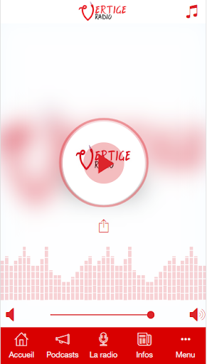 Android application Vertige Radio screenshort
