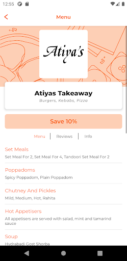 Atiyas Takeaway Screen 2