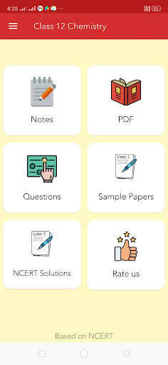Android application Chemistry Class 12 Notes screenshort