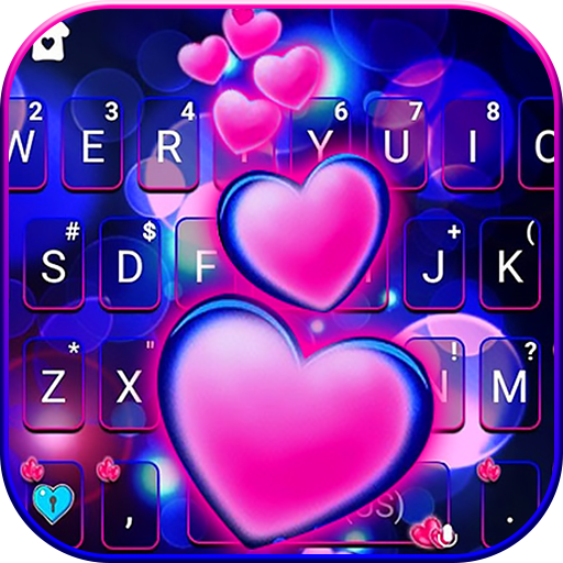Pink Glow Hearts Theme  Icon