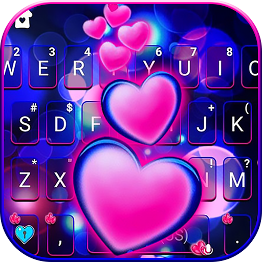 Pink Glow Hearts Theme logo