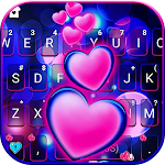 Cover Image of Download Pink Glow Hearts Theme  APK