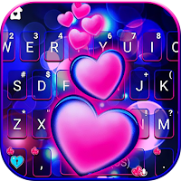 Фон клавиатуры Pink Glow Hearts