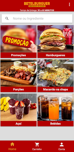 Android application BetelBurguer screenshort