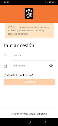 Android application Oficina Virtual Empresa screenshort