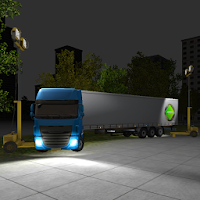 Ночь грузовик Стоянка 3D
