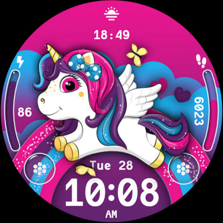 Unicorn Animated Watch 093 screenshot 7