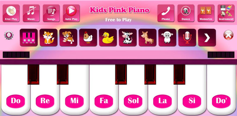 Kids Pink Piano Music & Songs
