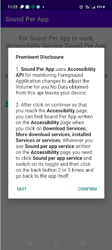 Sound Per App Screen 2