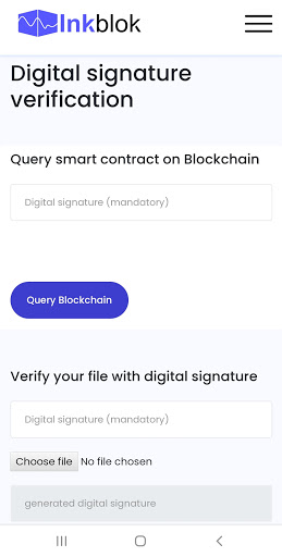 Digital Signature Blockchain Screen 3