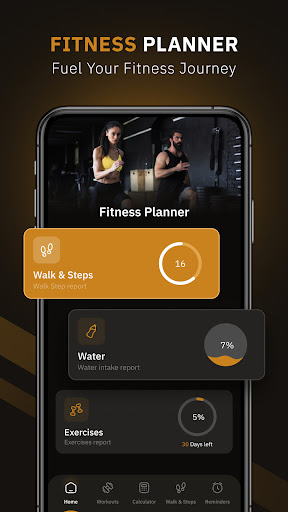 Android application Fitness Planner screenshort