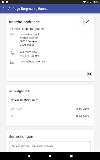Android application MoviApp Besichtigung screenshort