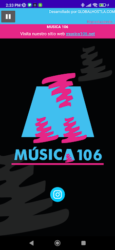 Android application MÚSICA 106 screenshort