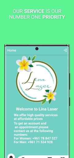 Android application Lina Laser screenshort