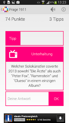 Quiz-Bingo  Freitext-Fragen