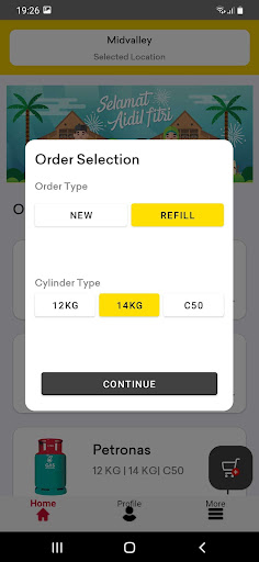 Click MyGas Screen 2