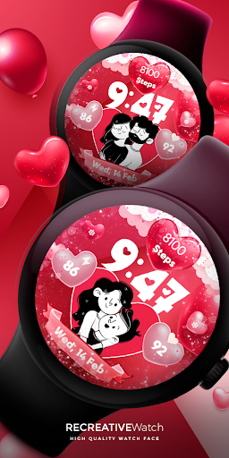 Android application Valentine's Day Couple - Watch screenshort