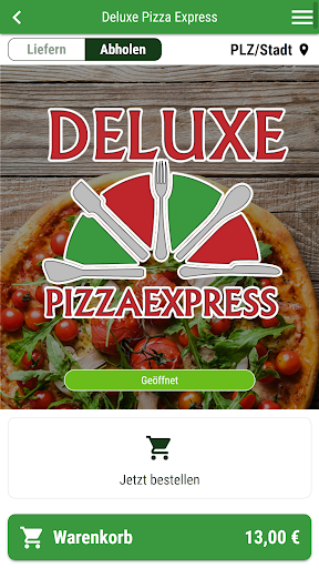 Android application Deluxe Pizza Express screenshort