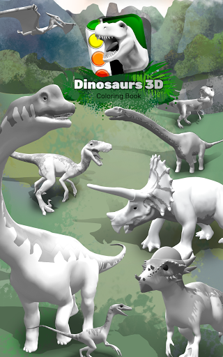 Dinosaurs 3D Coloring Book