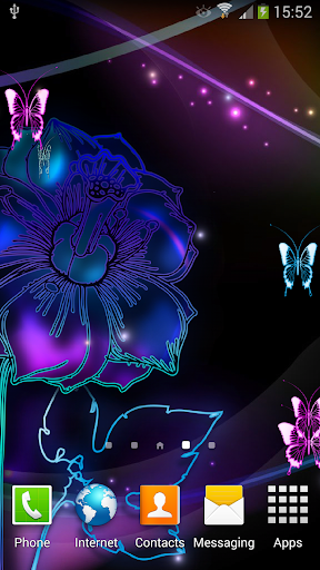 Neon Butterfly Live Wallpaper Screen 2