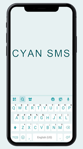 Android application Simple Cyan Keyboard Backgroun screenshort