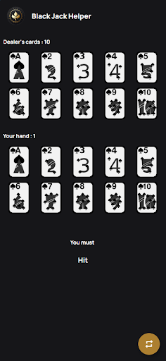 Black Jack Helper Screen 2
