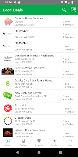 Android application PCU Perks NOW screenshort