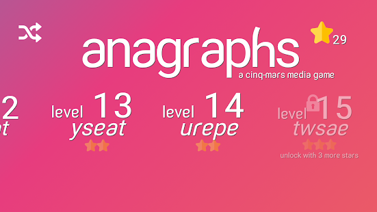 Anagraphs: An Anagram Puzzle G Screenshot