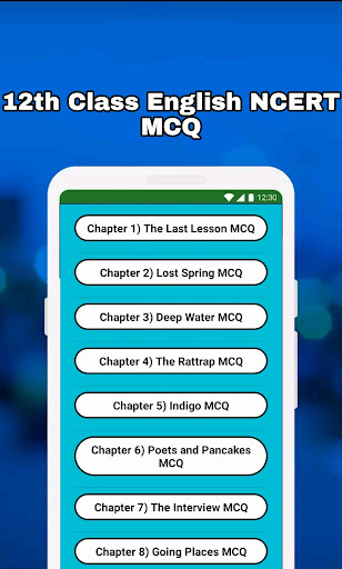 Screenshot of 12th Class English NCERT Notes