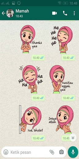 Android application Stiker Wa Hijab WAStickerApps screenshort