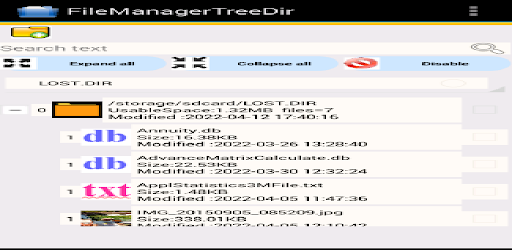 Android application File Manager Tree Directory screenshort
