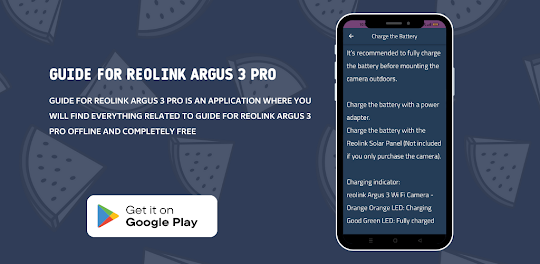 Reolink Argus 3 Pro Guide