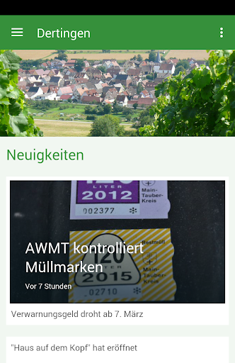 Android application Dertingen screenshort