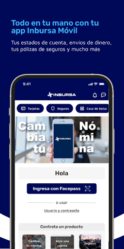 Android application Inbursa Móvil screenshort