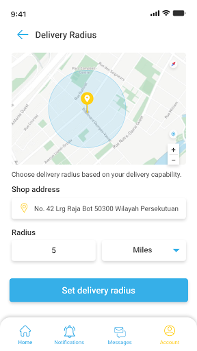 Android application My Pasar Borong Vendor screenshort
