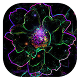 Neon flower live wallpaper icon