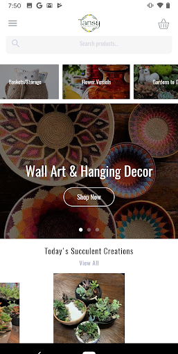 Android application ShopTansy screenshort