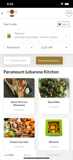 Paramount Fine Foods Screen 3