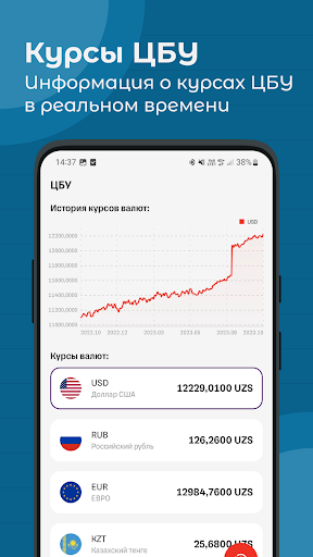 Android application Курсы валют Узбекистана screenshort