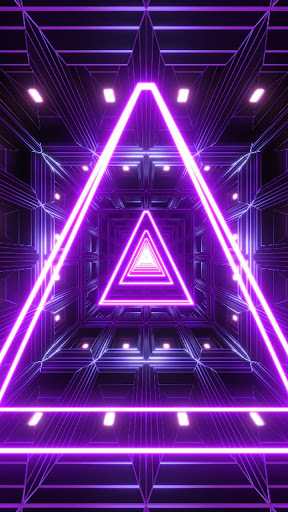 Android application neon triangle wallpaper screenshort