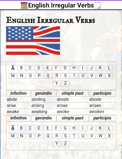 English Irregular Verbs Screen 2
