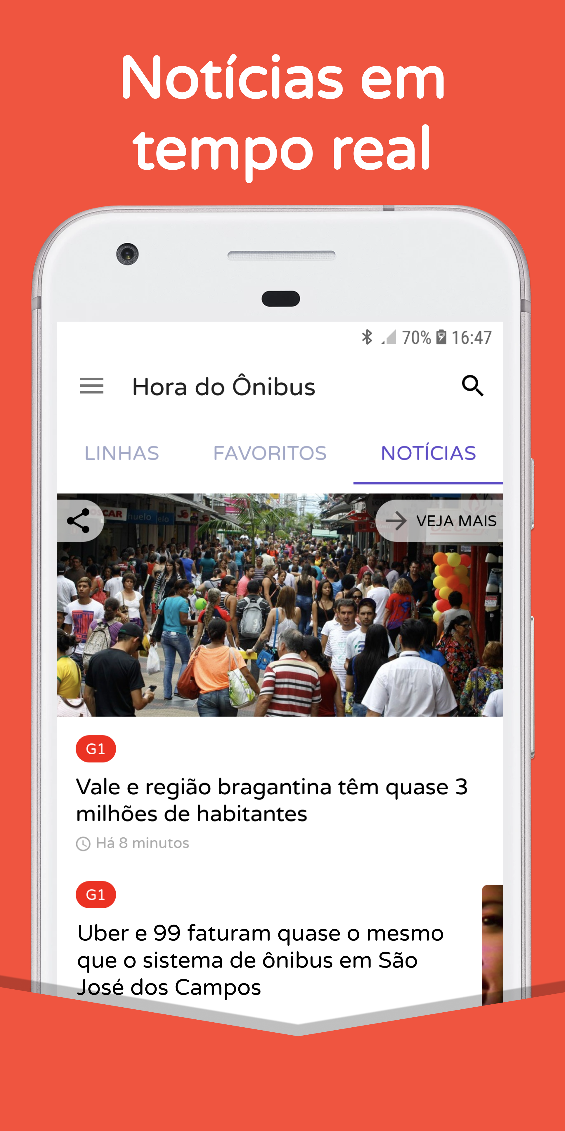 Android application Bus Times São José dos Campos screenshort