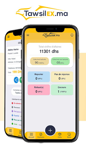 Android application Tawsilex: Livraison à domicile screenshort