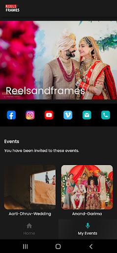 Android application Reels&Frames screenshort