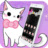 Black Glitter Kitty Lovely Theme icon
