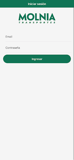 Android application Molnia Transportes screenshort
