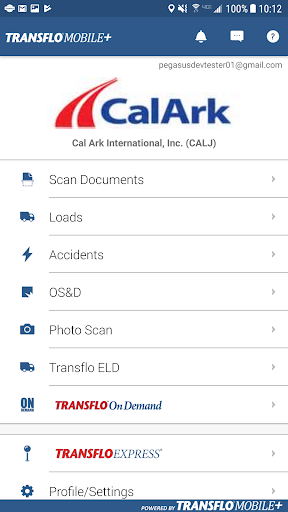 Android application CalArk Driven Mobile screenshort